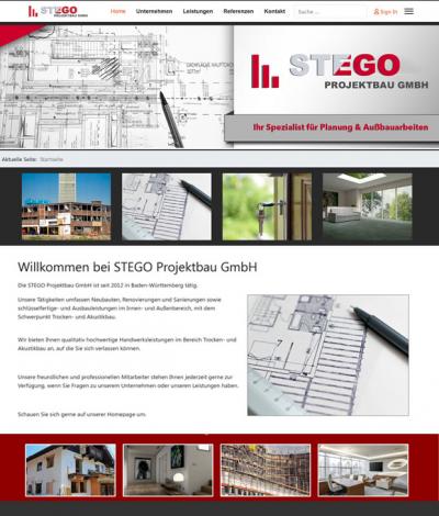 CMS-Website & CI Design Stego PRojektmanagement GmBH